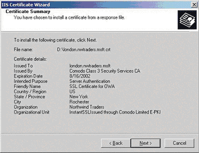 IIS Certificate Wizard - Delayed or Immediate request